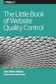The cover of “The Little Book of Website Quality Control.”