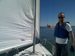 Jens, sailing.