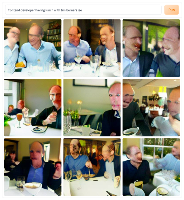 A frontend developer having lunch with Sir Tim Berners-Lee.