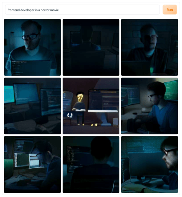 A frontend developer in a horror movie.